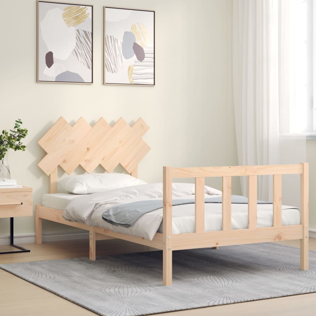 vidaXL Bed Frame without Mattress 100x200 cm Solid Wood Pine