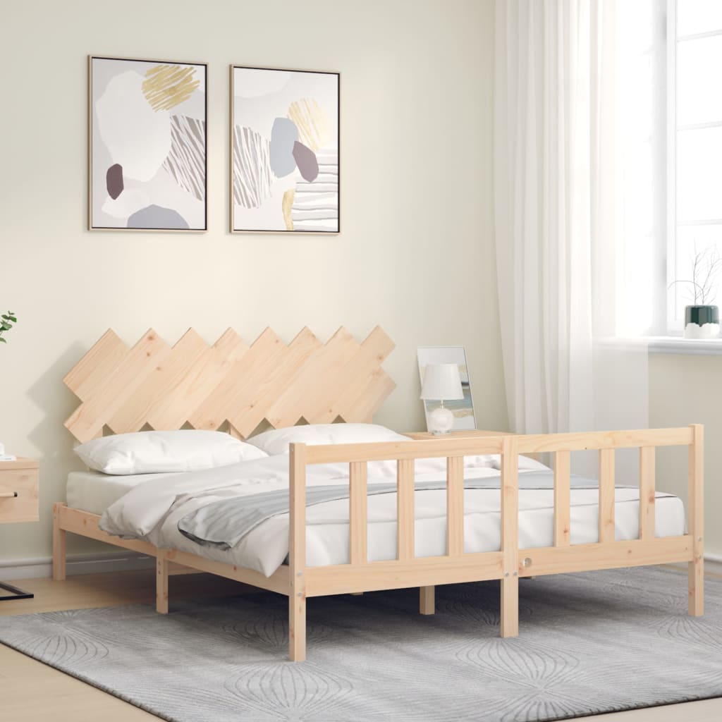 vidaXL Bed Frame without Mattress 160x200 cm Solid Wood Pine