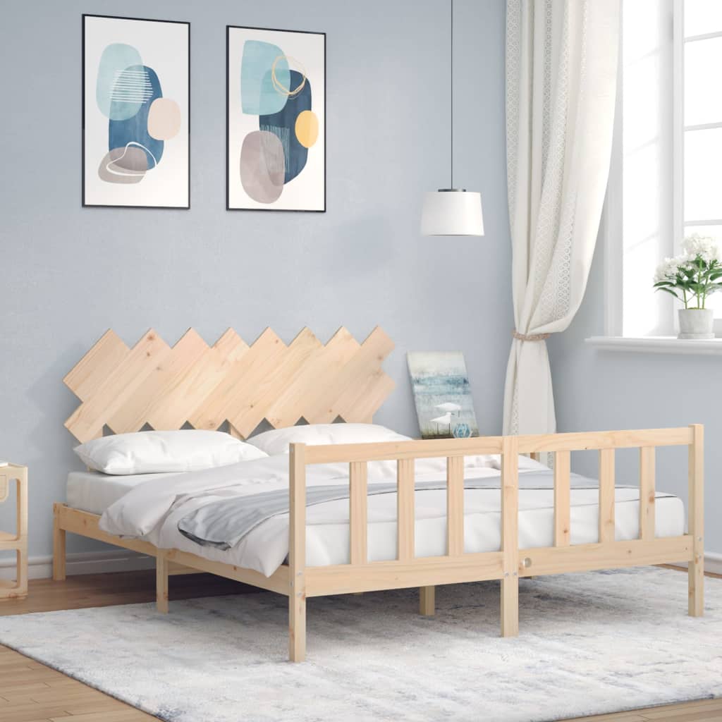 vidaXL Bed Frame without Mattress 160x200 cm Solid Wood Pine