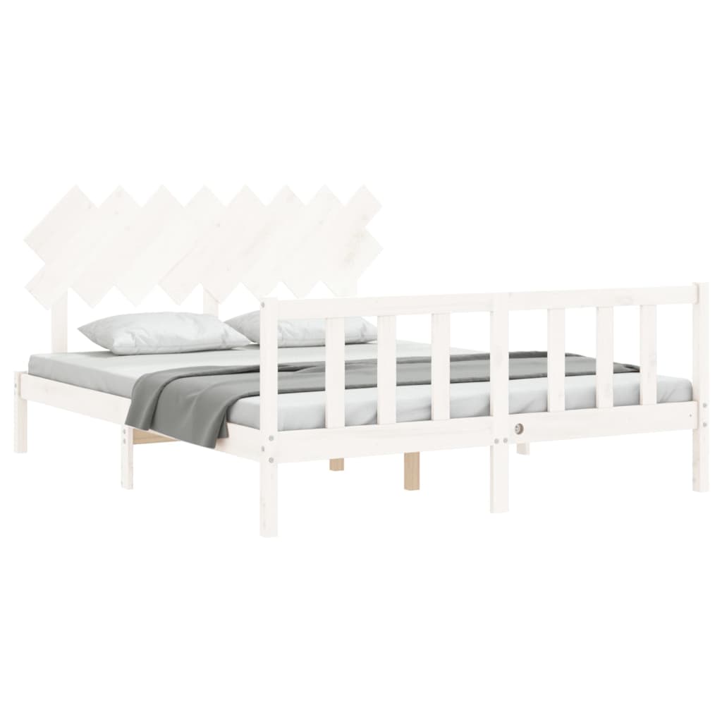 vidaXL Bed Frame without Mattress White 160x200 cm Solid Wood Pine