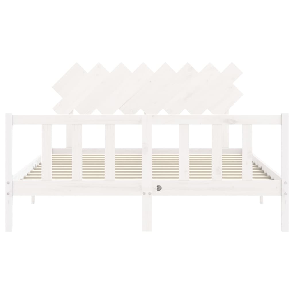 vidaXL Bed Frame without Mattress White 160x200 cm Solid Wood Pine