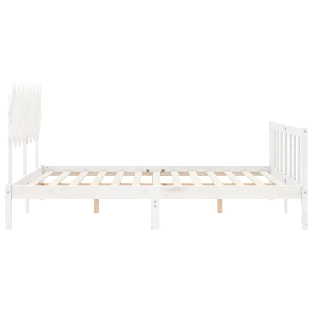 vidaXL Bed Frame without Mattress White 160x200 cm Solid Wood Pine