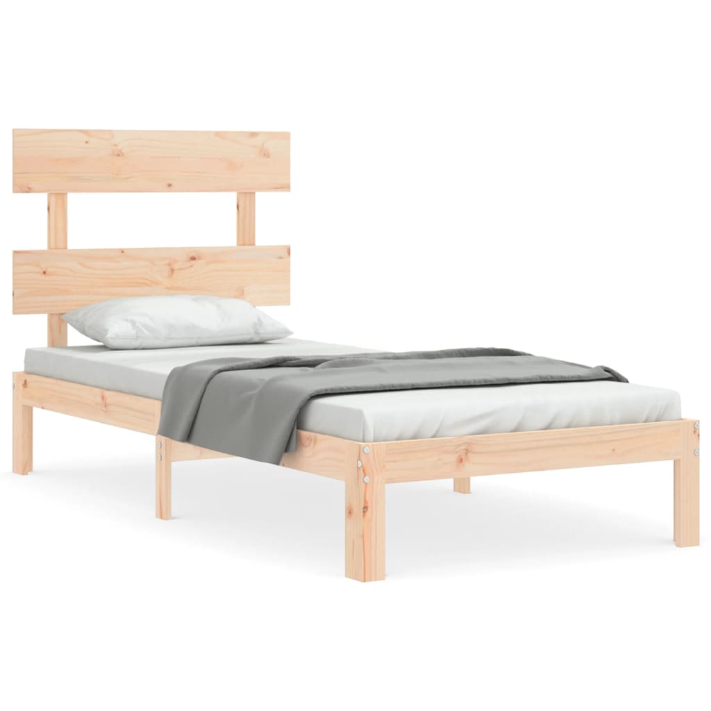 vidaXL Bed Frame without Mattress Single Solid Wood Pine