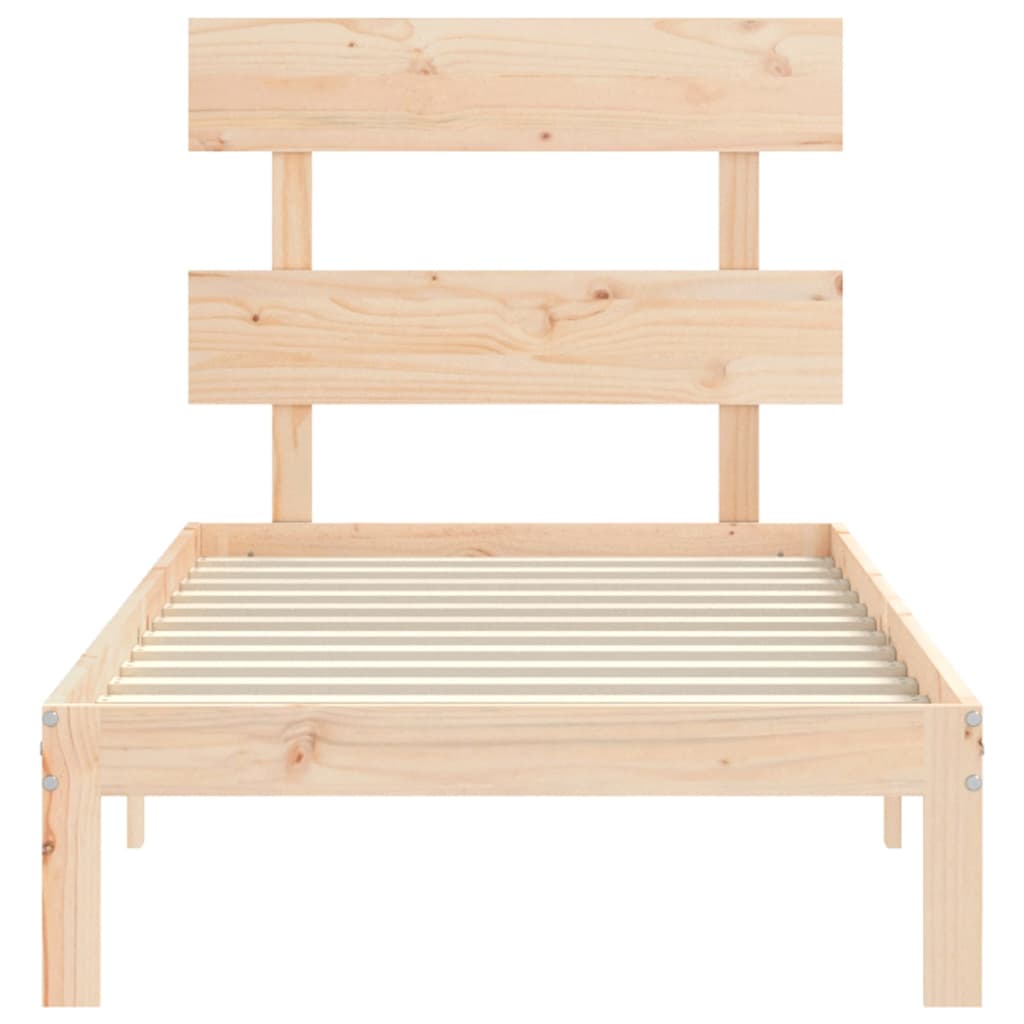 vidaXL Bed Frame without Mattress Single Solid Wood Pine