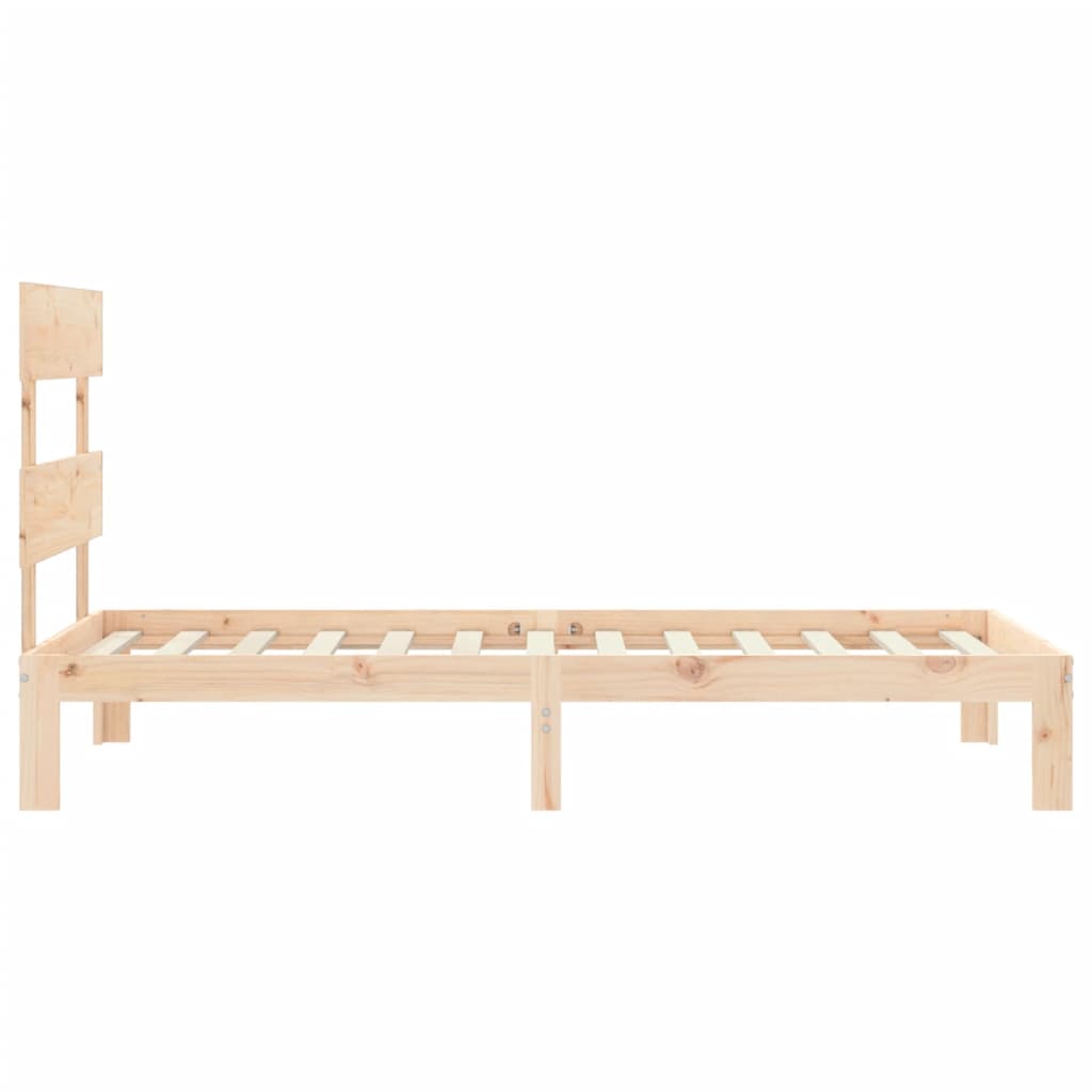 vidaXL Bed Frame without Mattress Single Solid Wood Pine