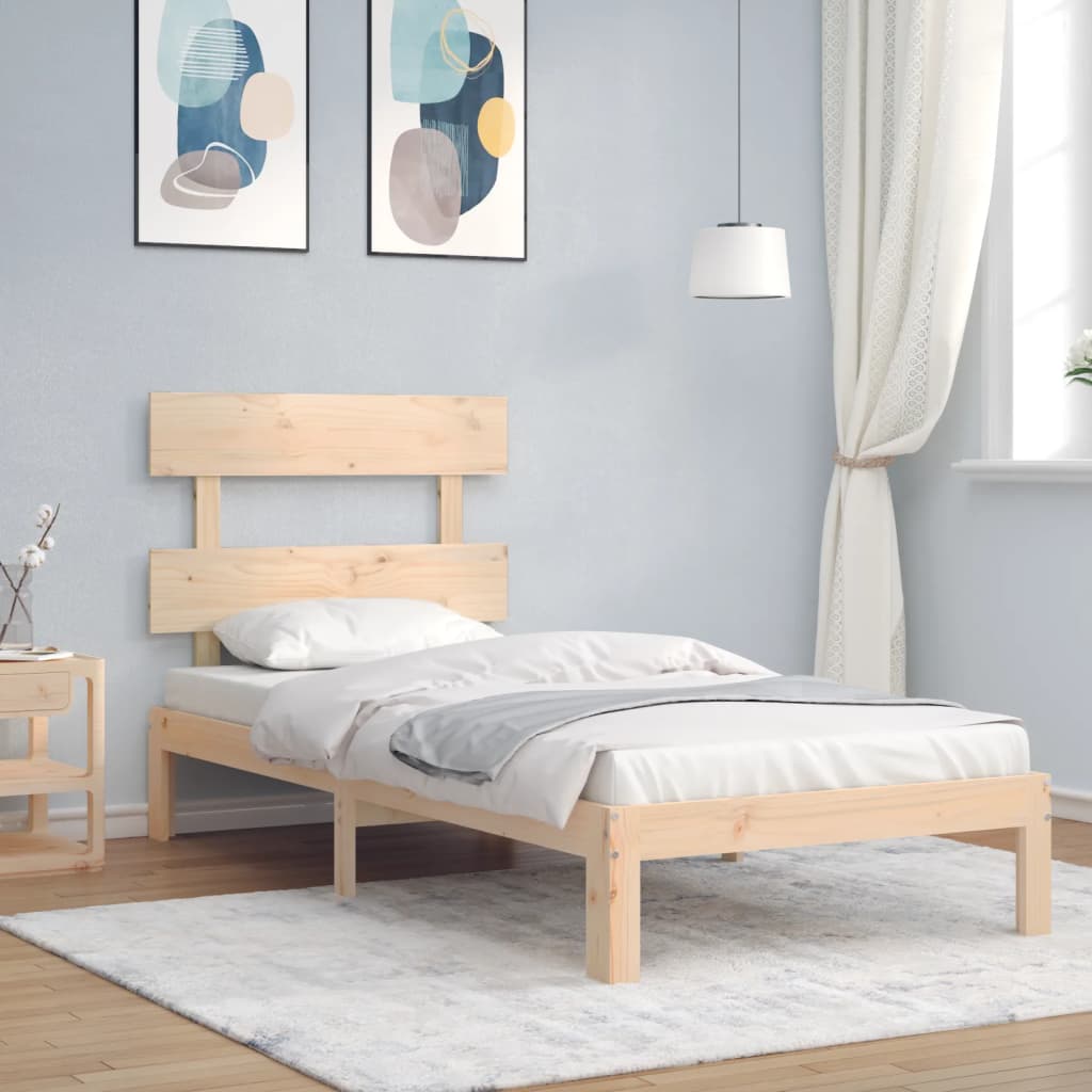 vidaXL Bed Frame without Mattress Single Solid Wood Pine