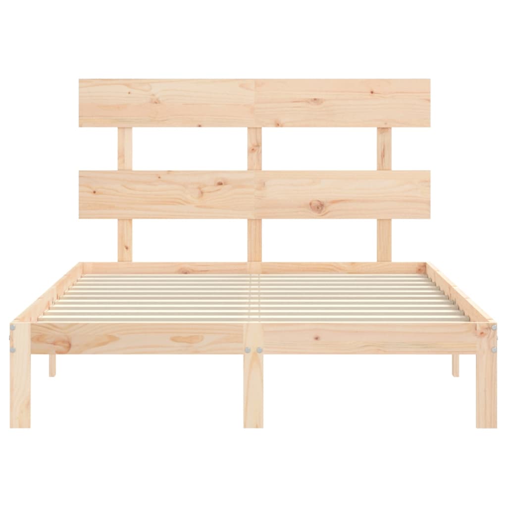 vidaXL Bed Frame without Mattress Small Double Solid Wood Pine