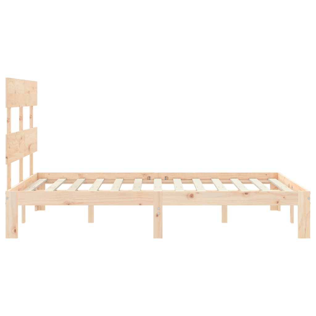 vidaXL Bed Frame without Mattress Small Double Solid Wood Pine