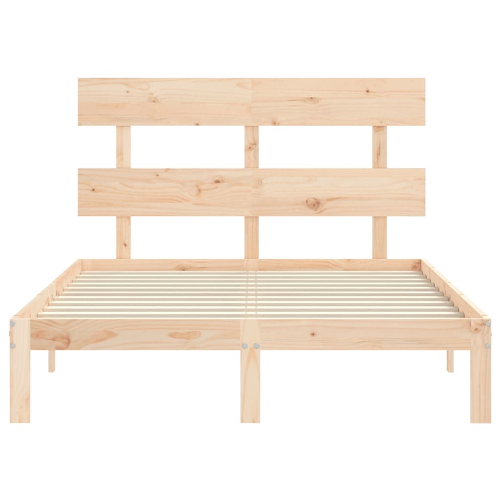 vidaXL Bed Frame without Mattress Double Solid Wood Pine