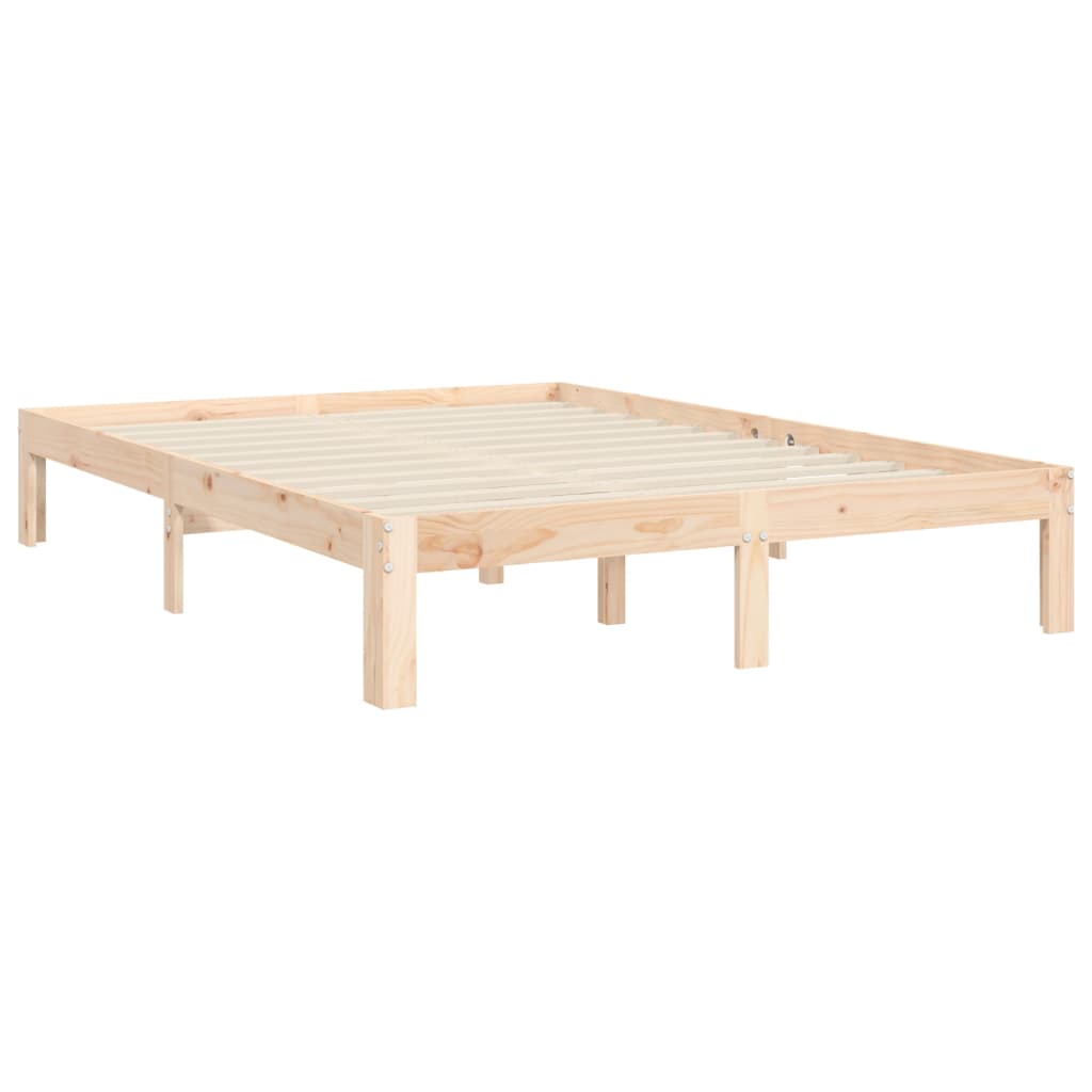 vidaXL Bed Frame without Mattress Double Solid Wood Pine