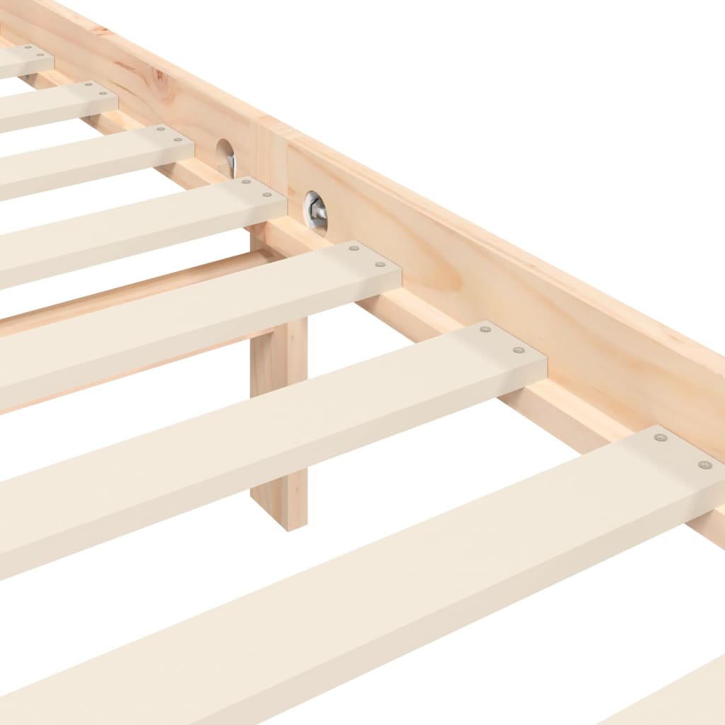 Bed Frame without Mattress 140x190 cm Solid Wood Pine