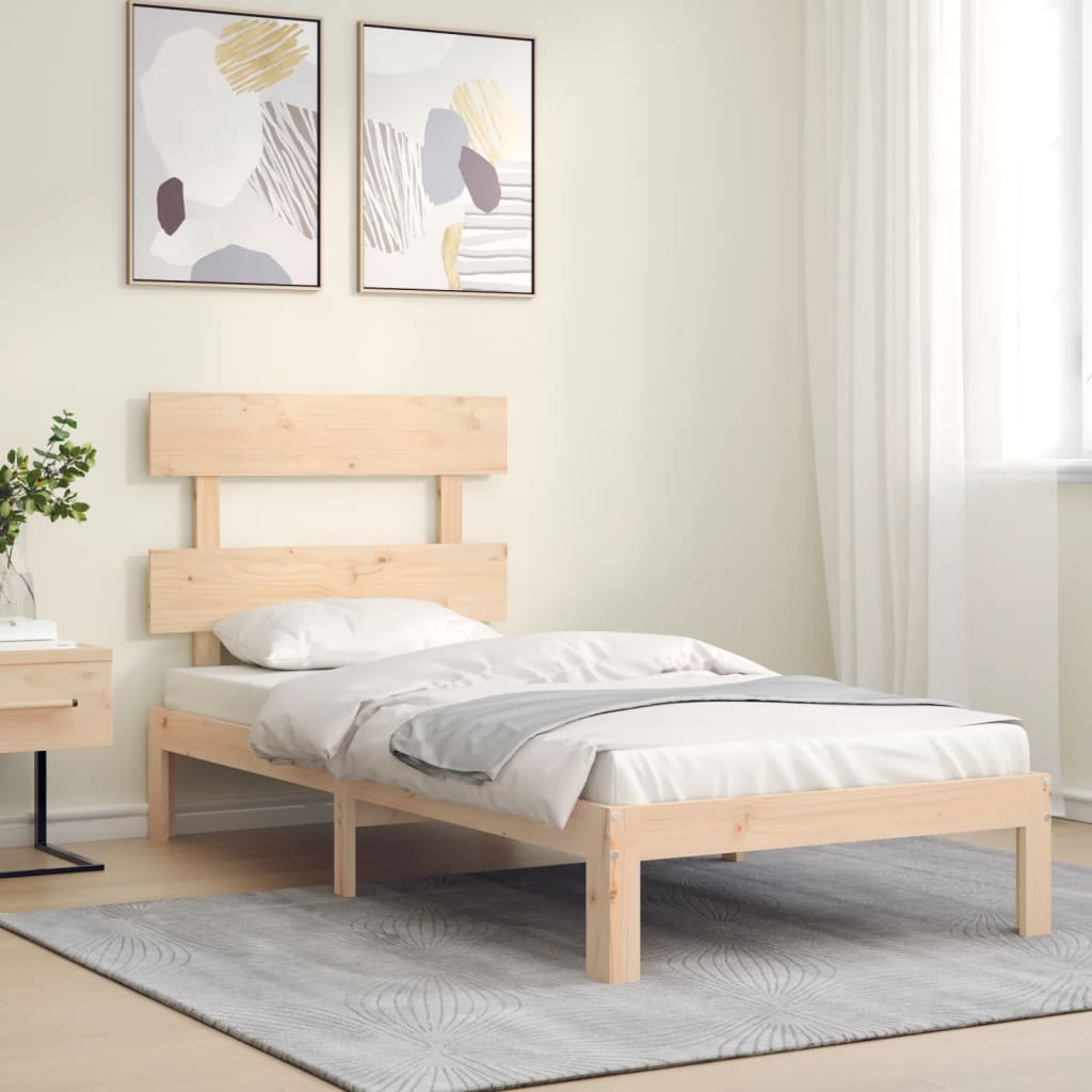 vidaXL Bed Frame without Mattress 90x200 cm Solid Wood Pine