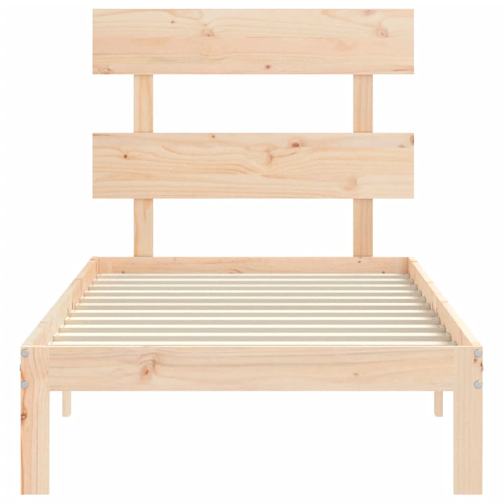 vidaXL Bed Frame without Mattress 90x200 cm Solid Wood Pine