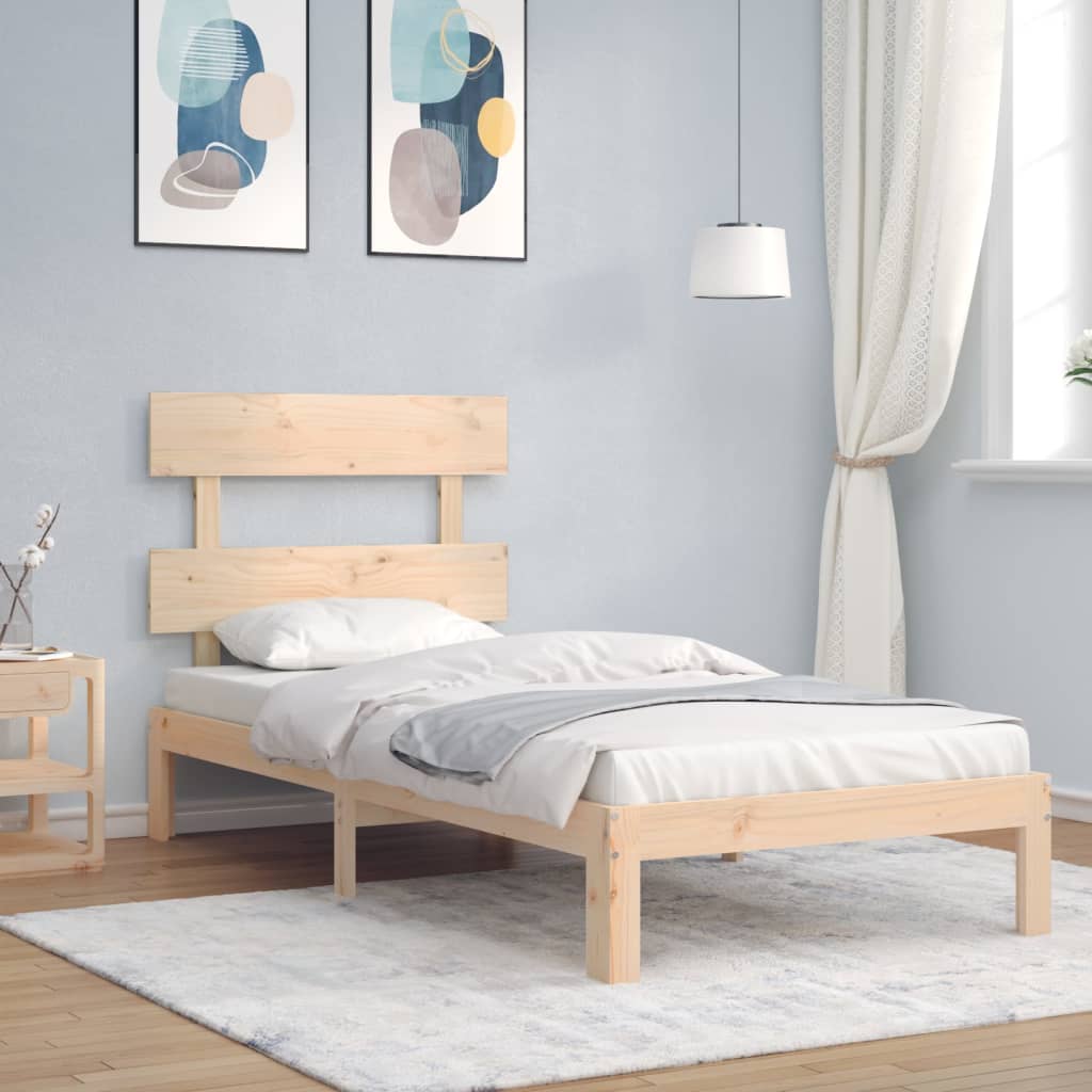 vidaXL Bed Frame without Mattress 90x200 cm Solid Wood Pine