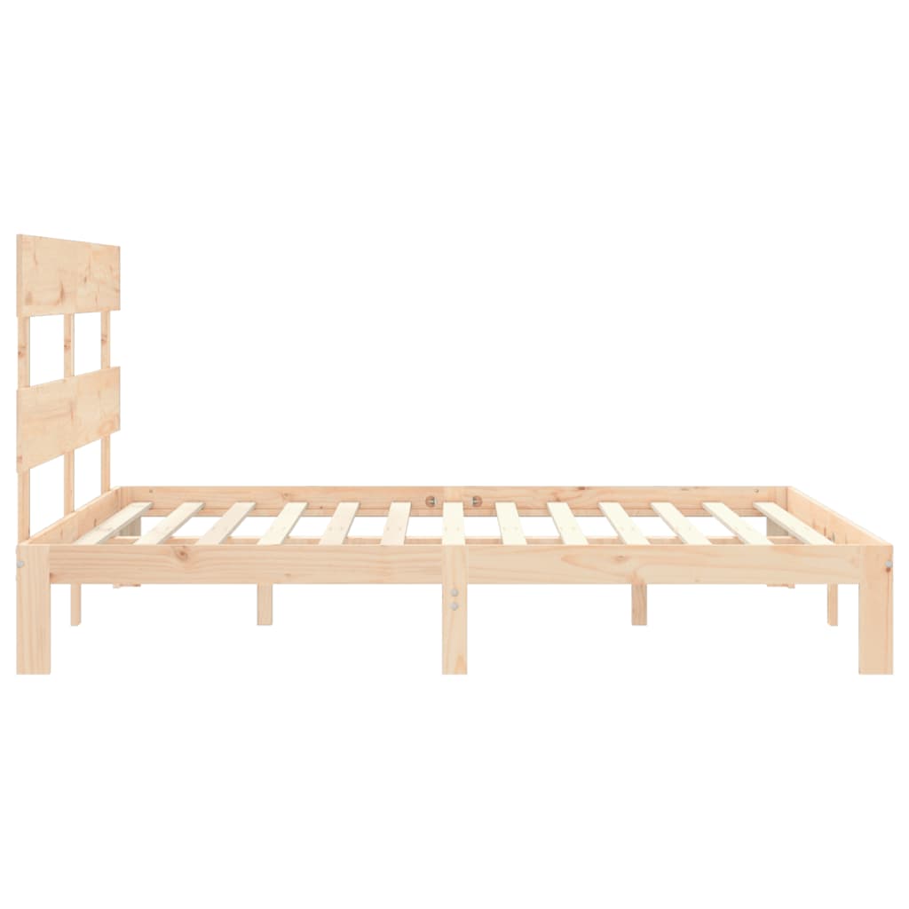 vidaXL Bed Frame without Mattress King Size Solid Wood Pine