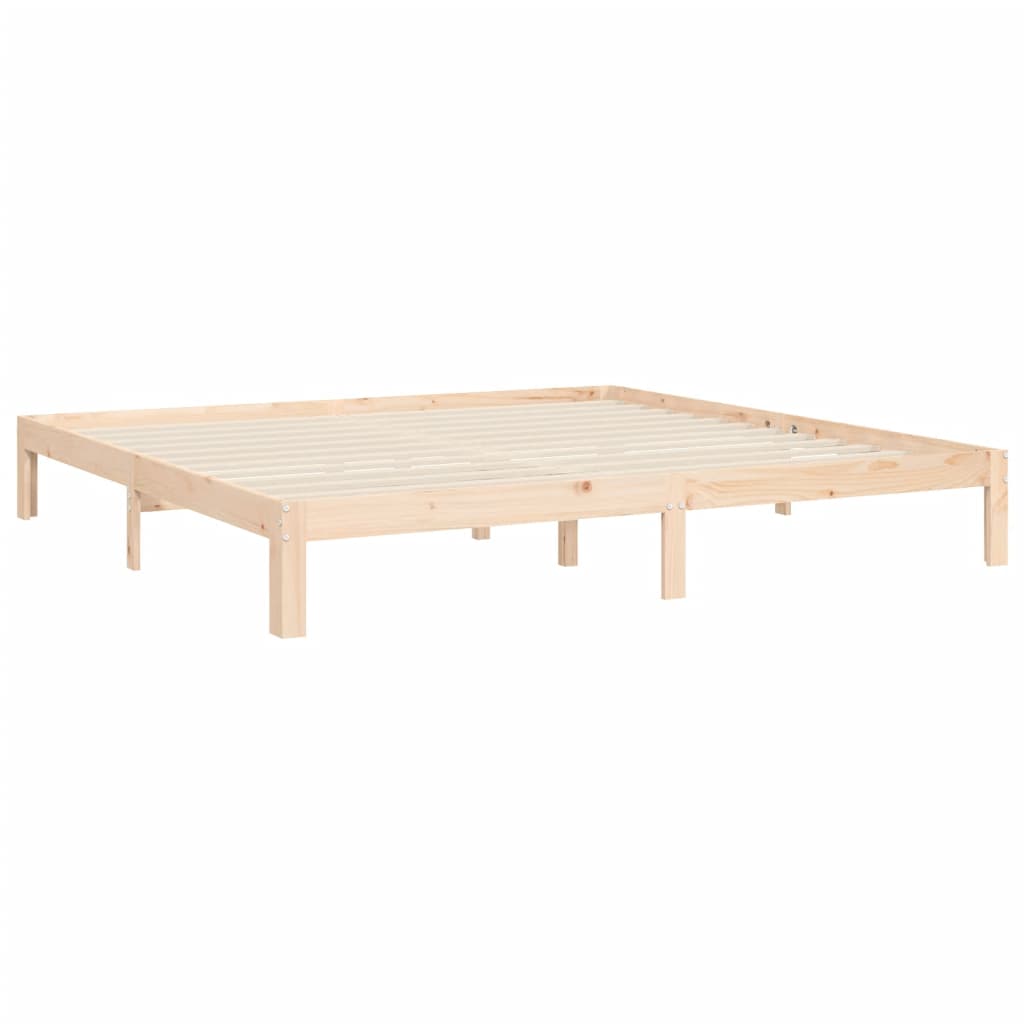 vidaXL Bed Frame without Mattress King Size Solid Wood Pine