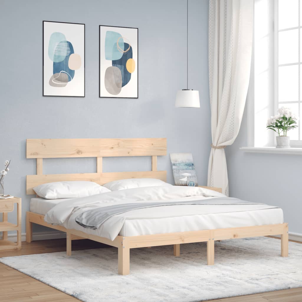 vidaXL Bed Frame without Mattress 160x200 cm Solid Wood Pine