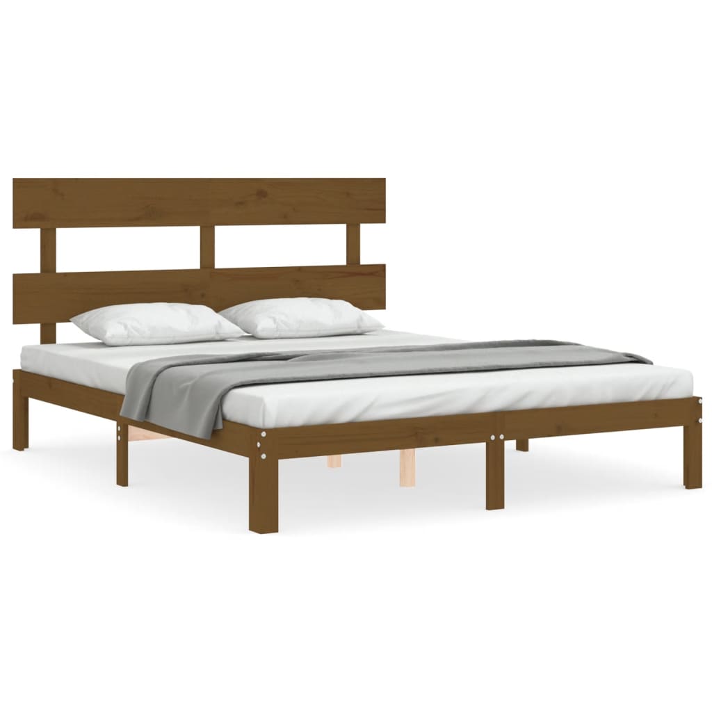 vidaXL Bed Frame without Mattress Honey Brown 160x200 cm Solid Wood Pine