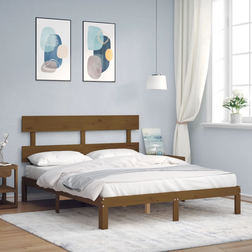 vidaXL Bed Frame without Mattress Honey Brown 160x200 cm Solid Wood Pine