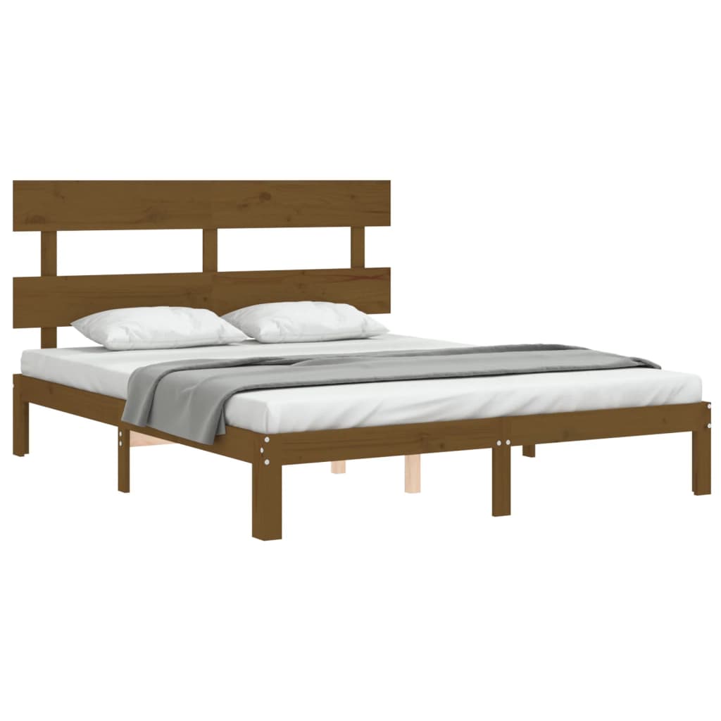 vidaXL Bed Frame without Mattress Honey Brown 160x200 cm Solid Wood Pine