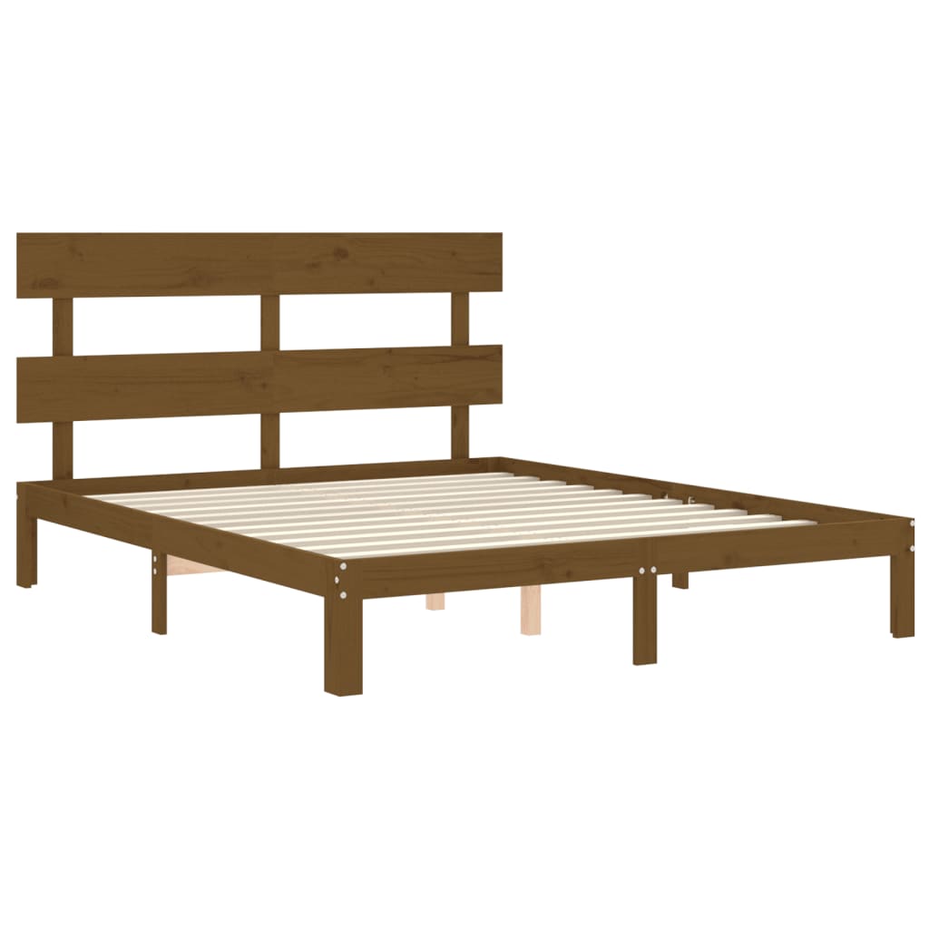 vidaXL Bed Frame without Mattress Honey Brown 160x200 cm Solid Wood Pine