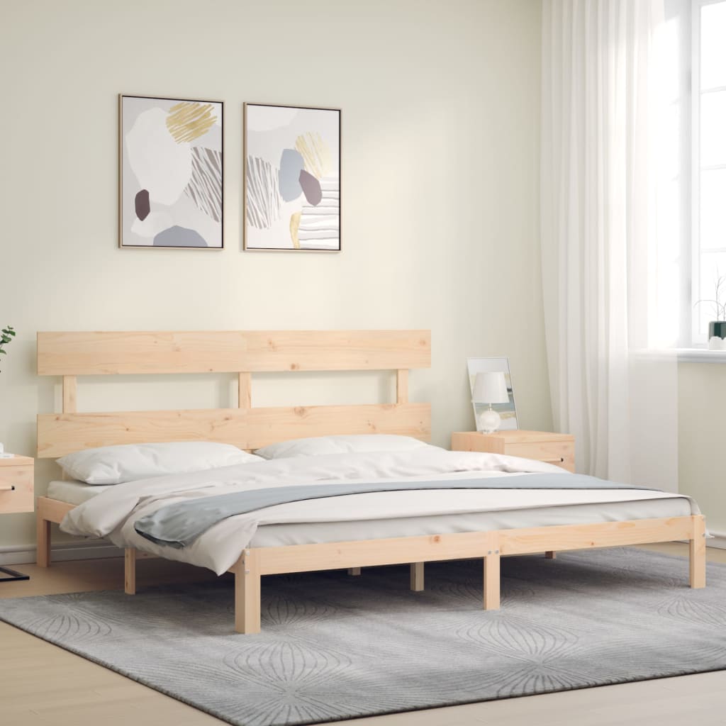 vidaXL Bed Frame without Mattress 200x200 cm Solid Wood Pine