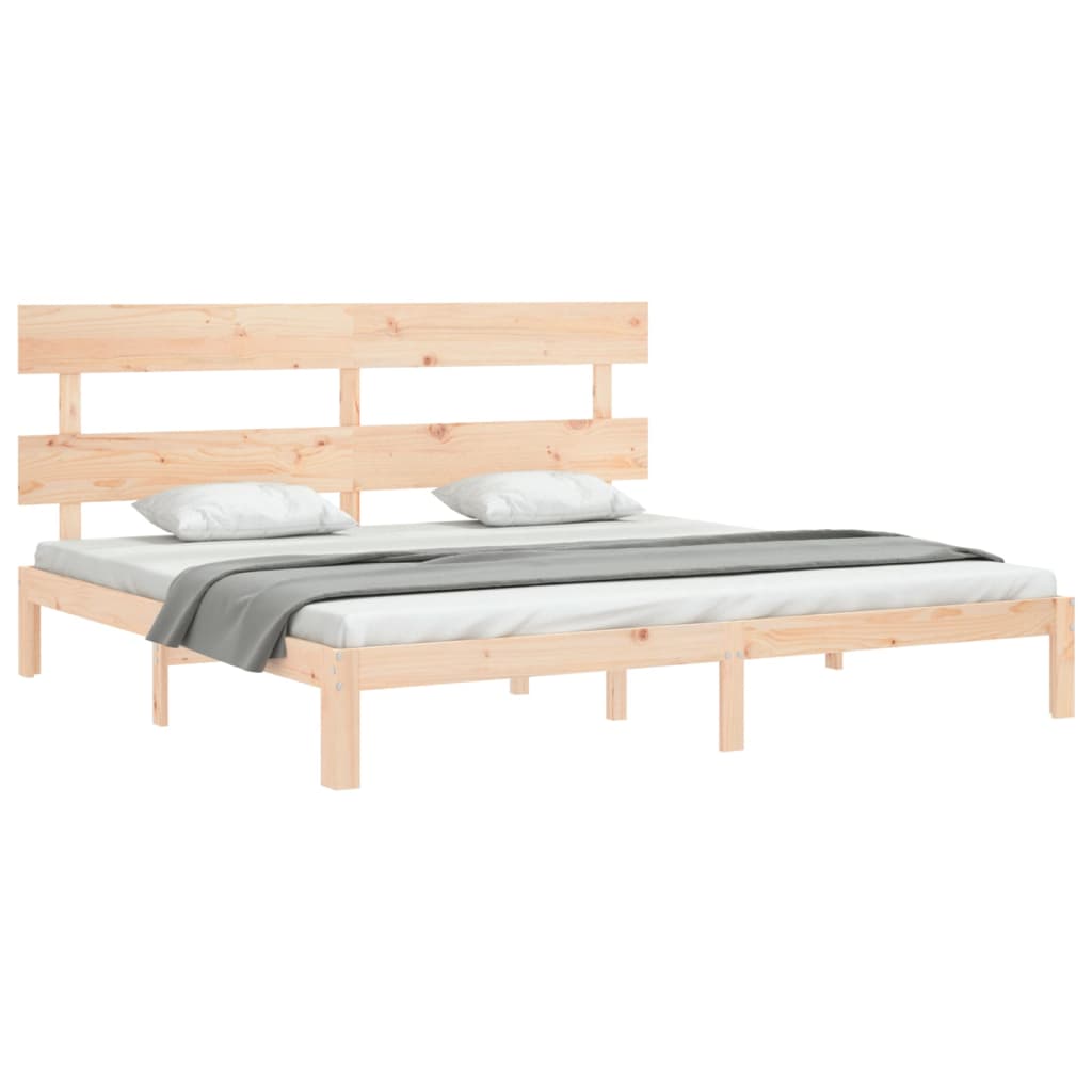 vidaXL Bed Frame without Mattress 200x200 cm Solid Wood Pine