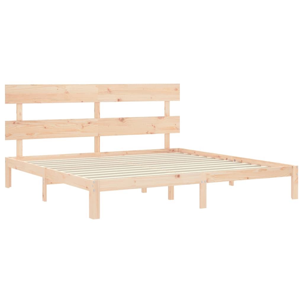 vidaXL Bed Frame without Mattress 200x200 cm Solid Wood Pine