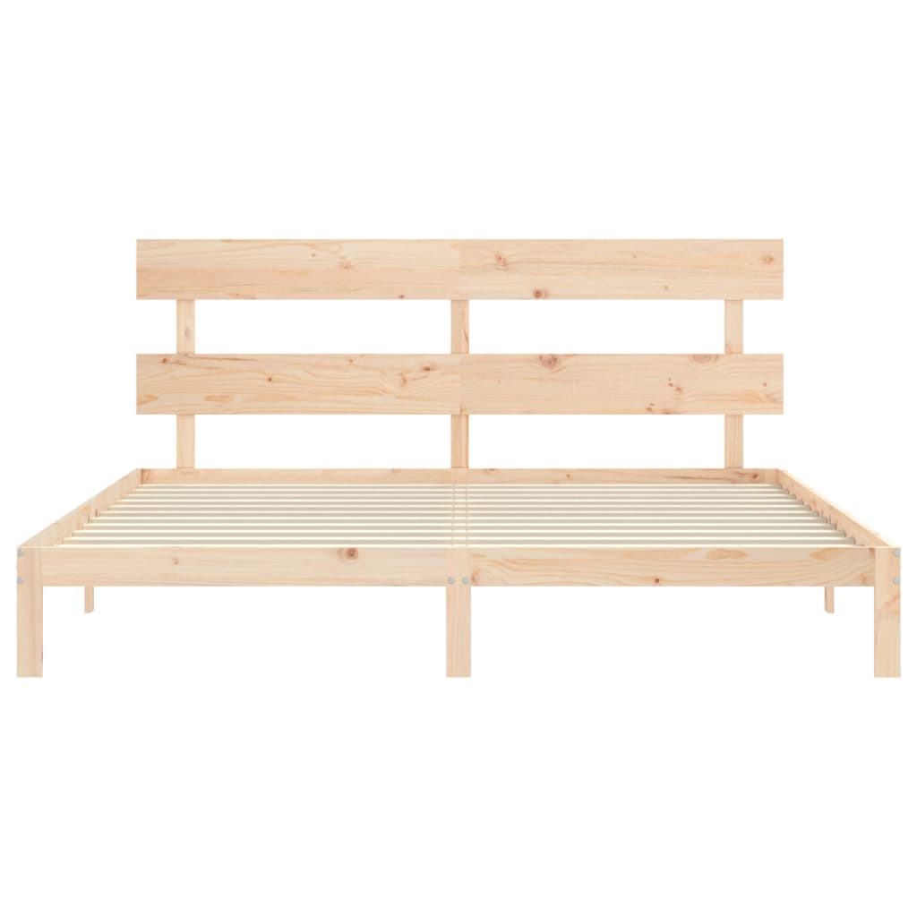 vidaXL Bed Frame without Mattress 200x200 cm Solid Wood Pine