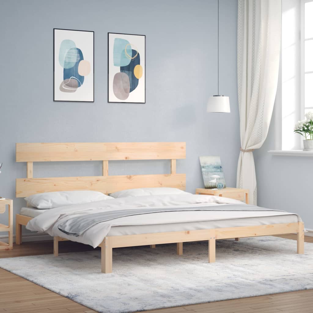 vidaXL Bed Frame without Mattress 200x200 cm Solid Wood Pine