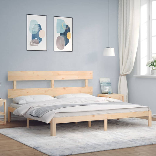 vidaXL Bed Frame without Mattress 200x200 cm Solid Wood Pine