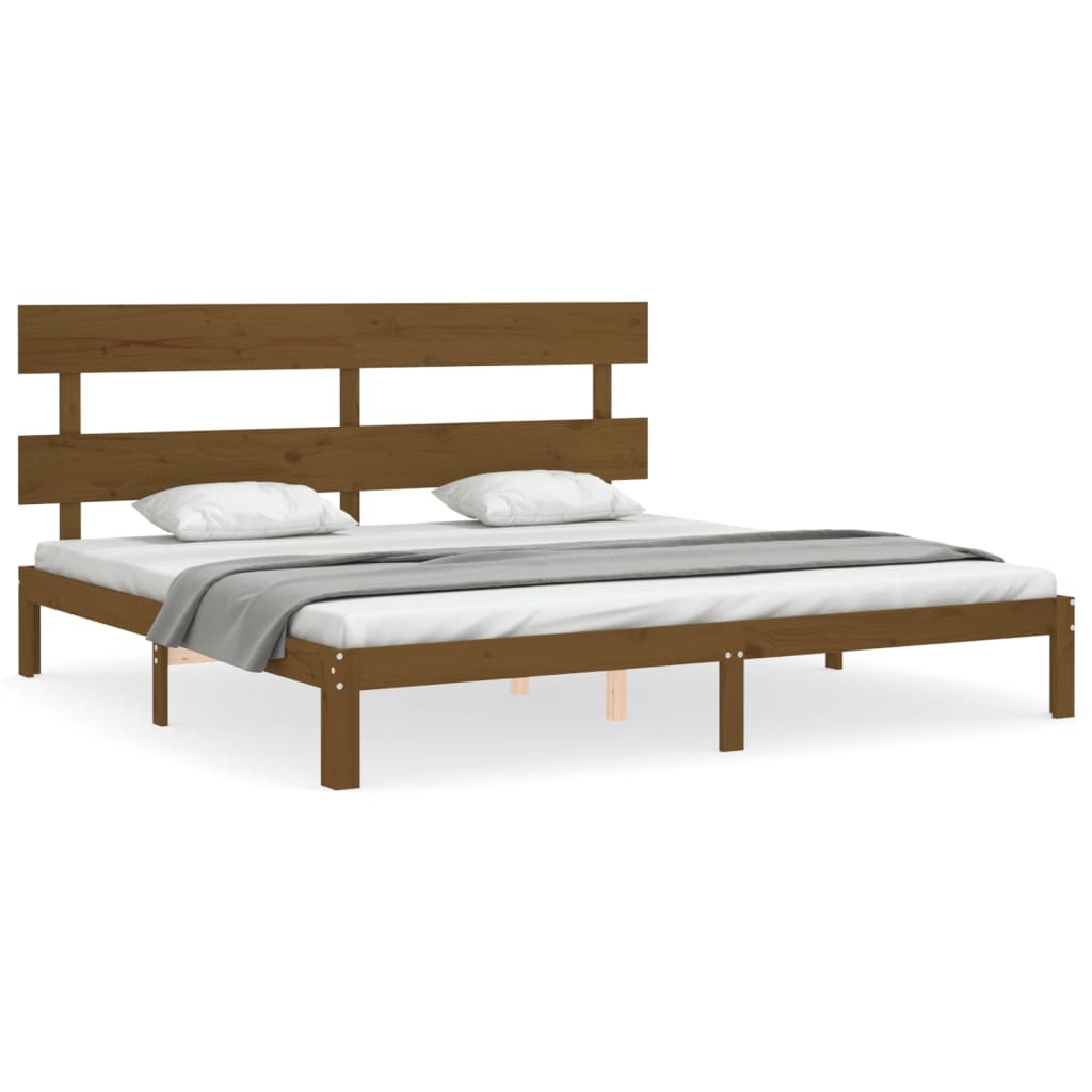 vidaXL Bed Frame without Mattress Honey Brown 200x200 cm Solid Wood Pine