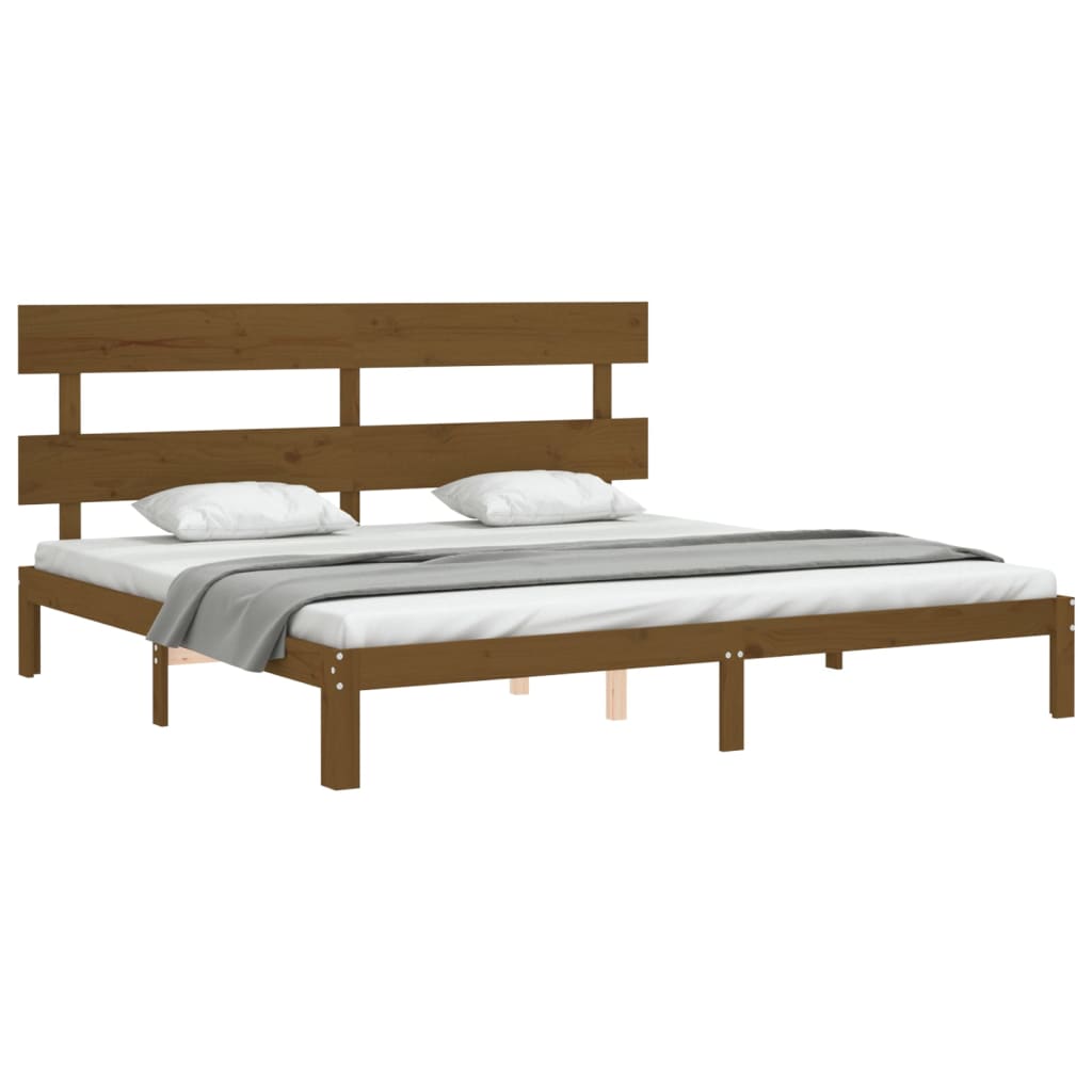 vidaXL Bed Frame without Mattress Honey Brown 200x200 cm Solid Wood Pine