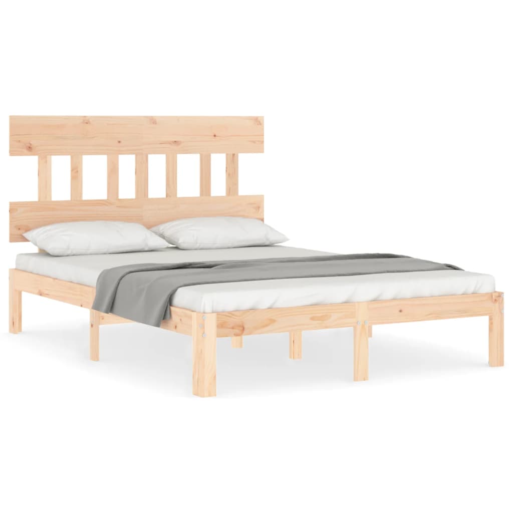 Bed Frame without Mattress Small Double Solid Wood Pine