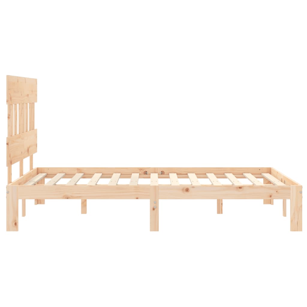 vidaXL Bed Frame without Mattress Double Solid Wood Pine