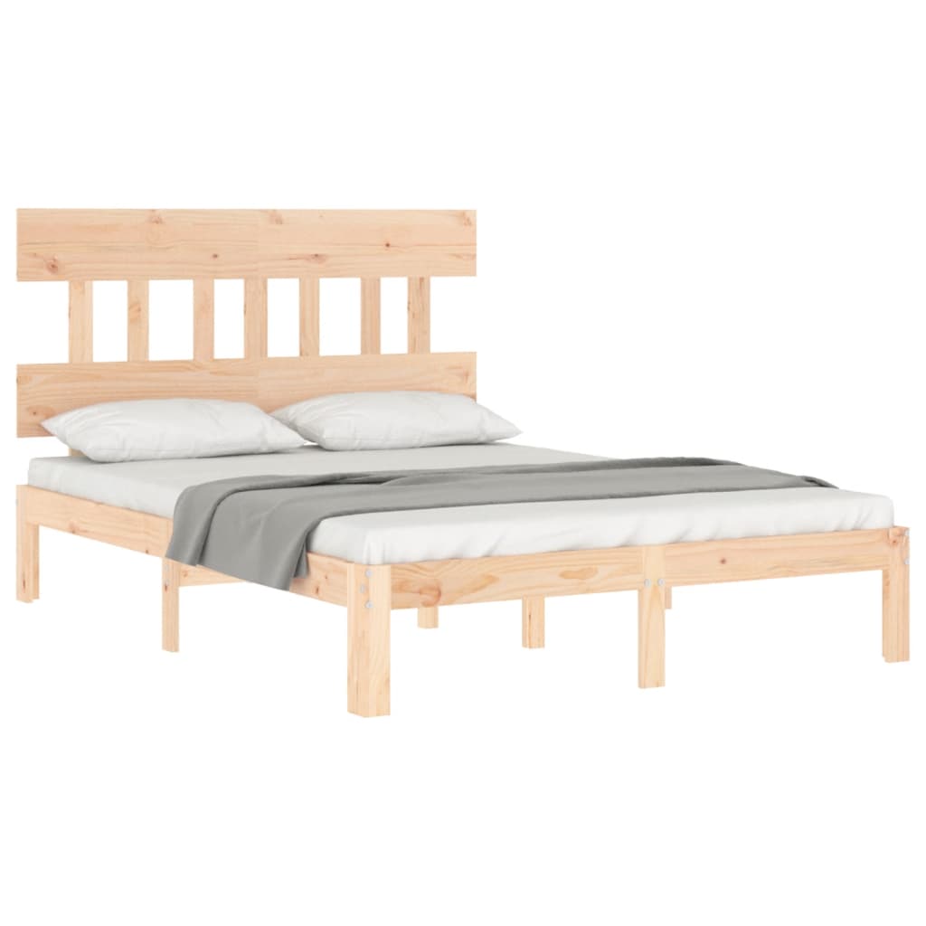 vidaXL Bed Frame without Mattress 140x190 cm Solid Wood Pine