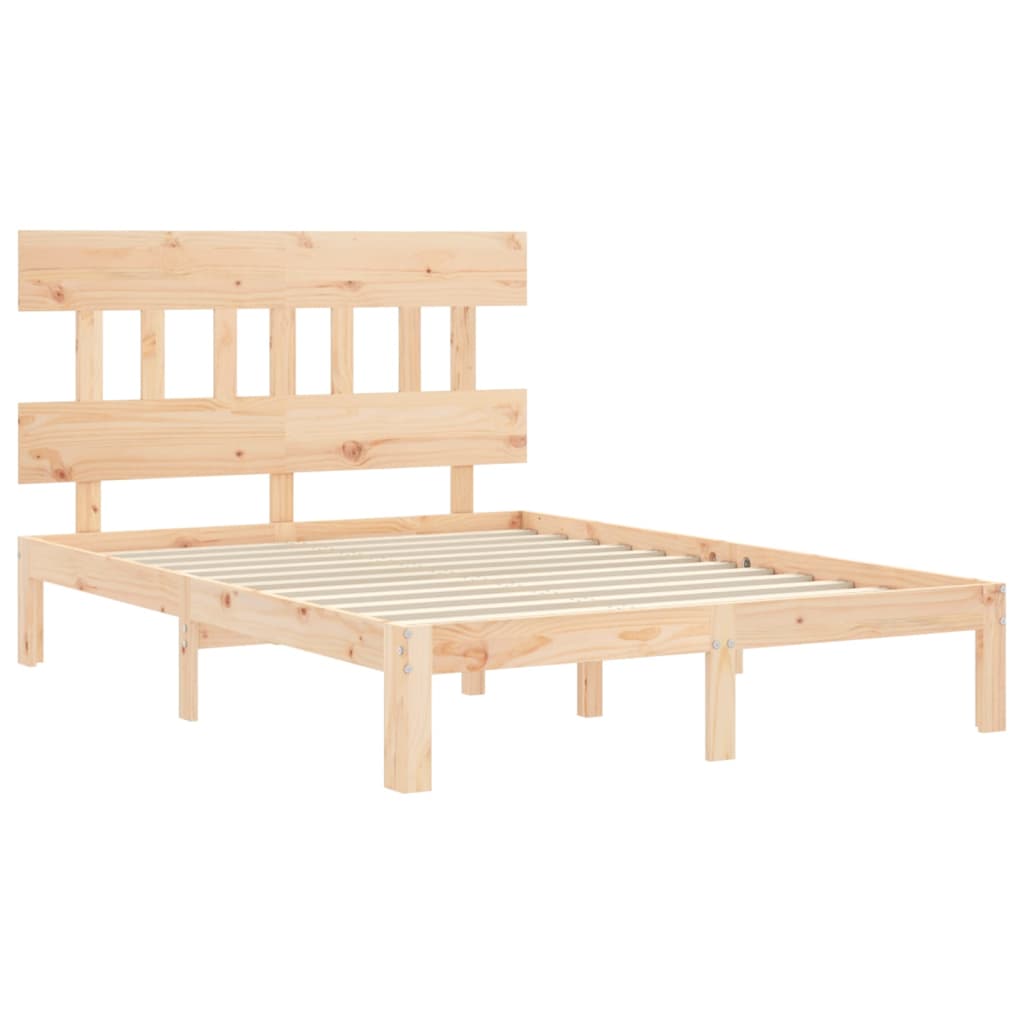 vidaXL Bed Frame without Mattress 140x190 cm Solid Wood Pine