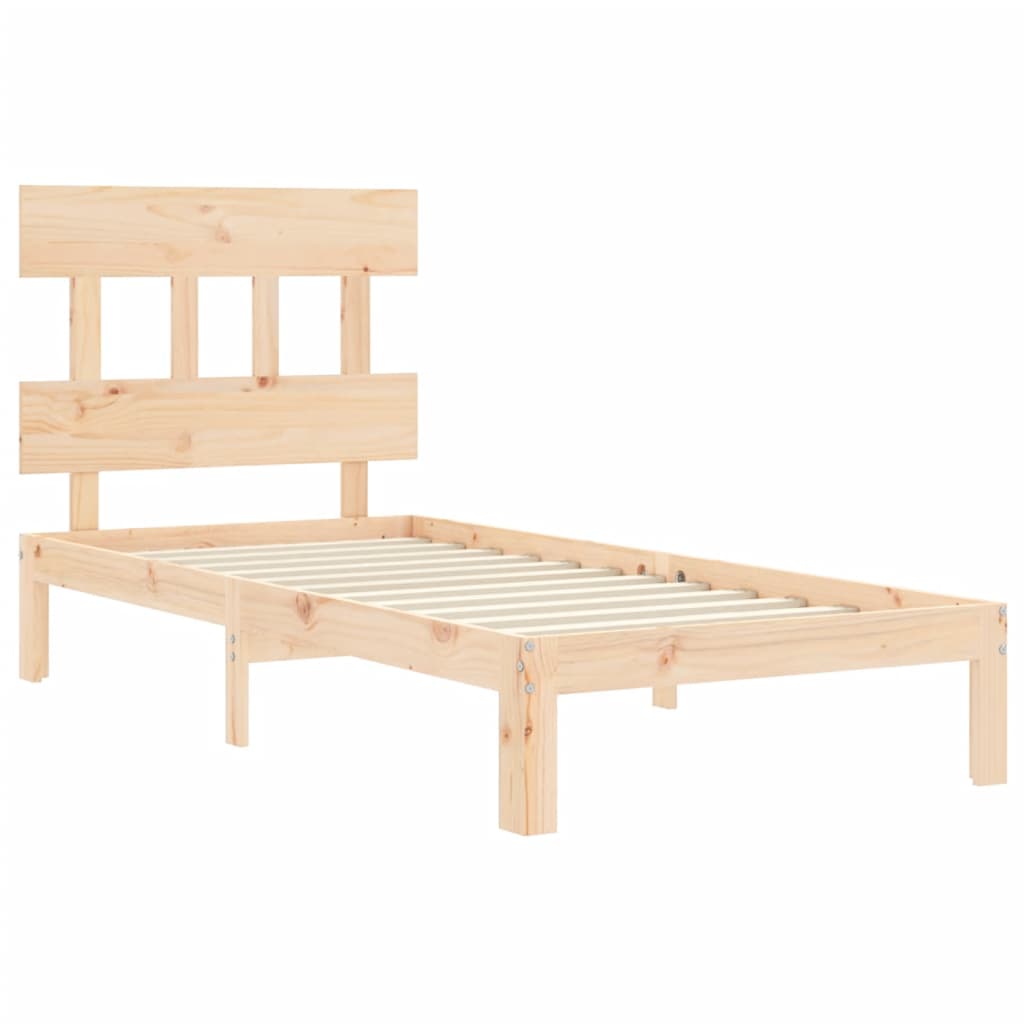 vidaXL Bed Frame without Mattress 90x200 cm Solid Wood Pine