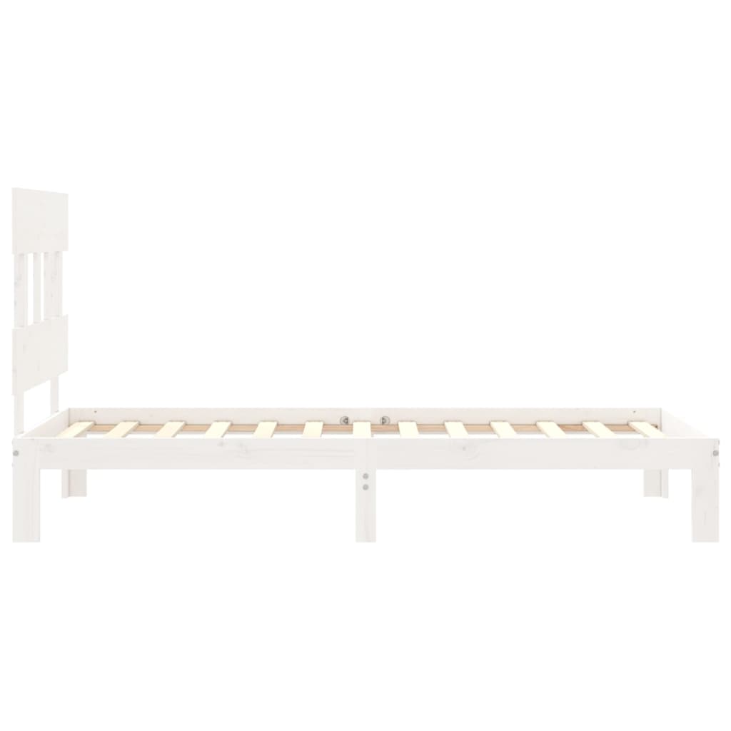 vidaXL Bed Frame without Mattress White 100x200 cm Solid Wood Pine