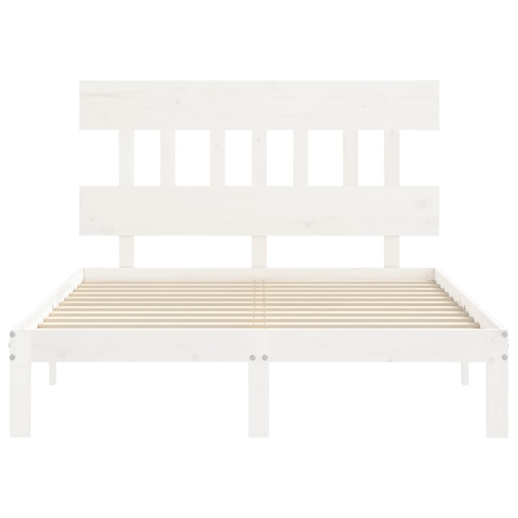 vidaXL Bed Frame without Mattress White 120x200 cm Solid Wood Pine