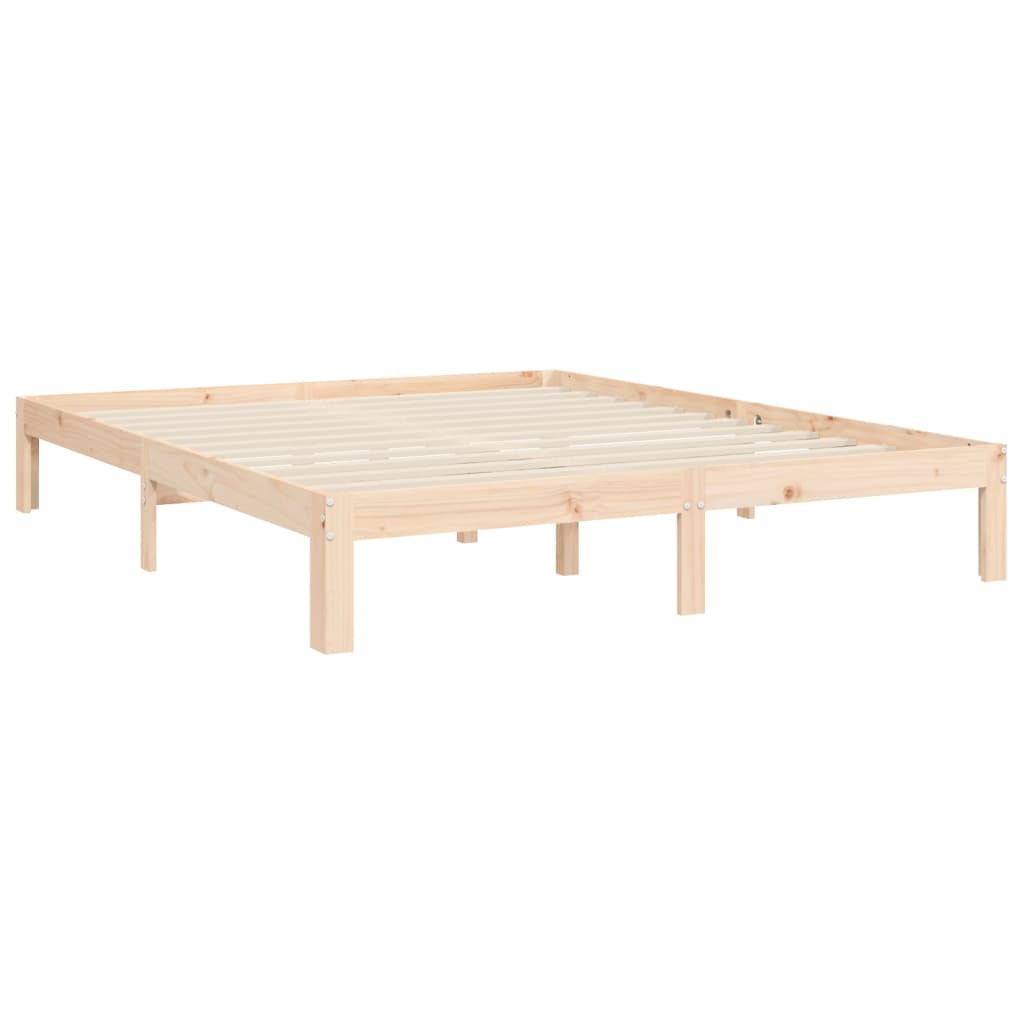 vidaXL Bed Frame without Mattress King Size Solid Wood Pine