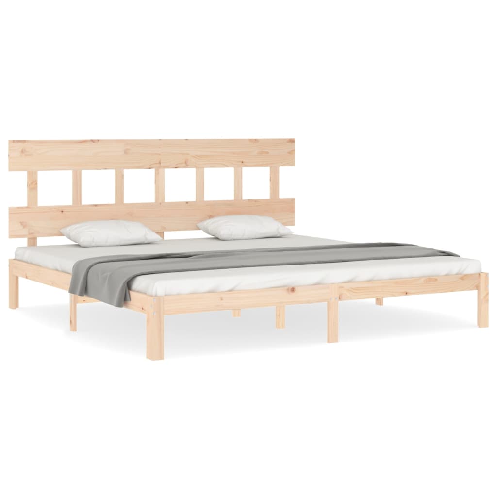 vidaXL Bed Frame without Mattress Super King Size Solid Wood Pine