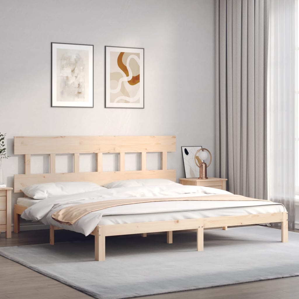 vidaXL Bed Frame without Mattress Super King Size Solid Wood Pine