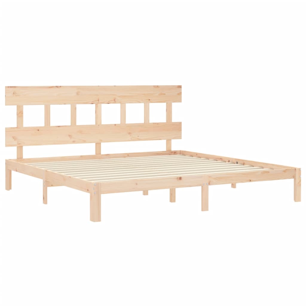 vidaXL Bed Frame without Mattress Super King Size Solid Wood Pine