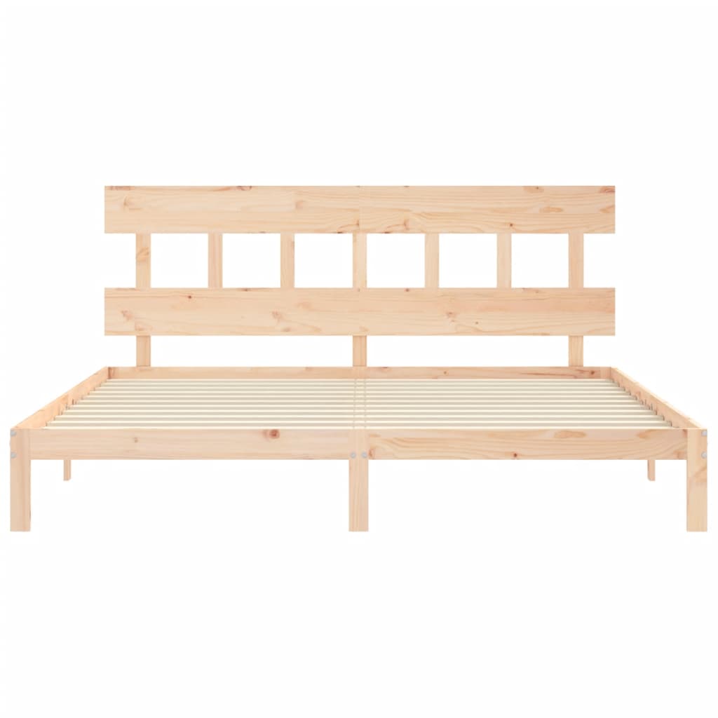 vidaXL Bed Frame without Mattress Super King Size Solid Wood Pine