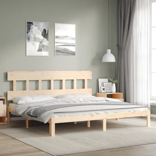 vidaXL Bed Frame without Mattress 200x200 cm Solid Wood Pine