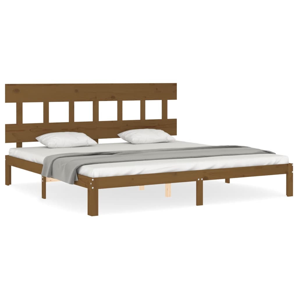 vidaXL Bed Frame without Mattress Honey Brown 200x200 cm Solid Wood Pine