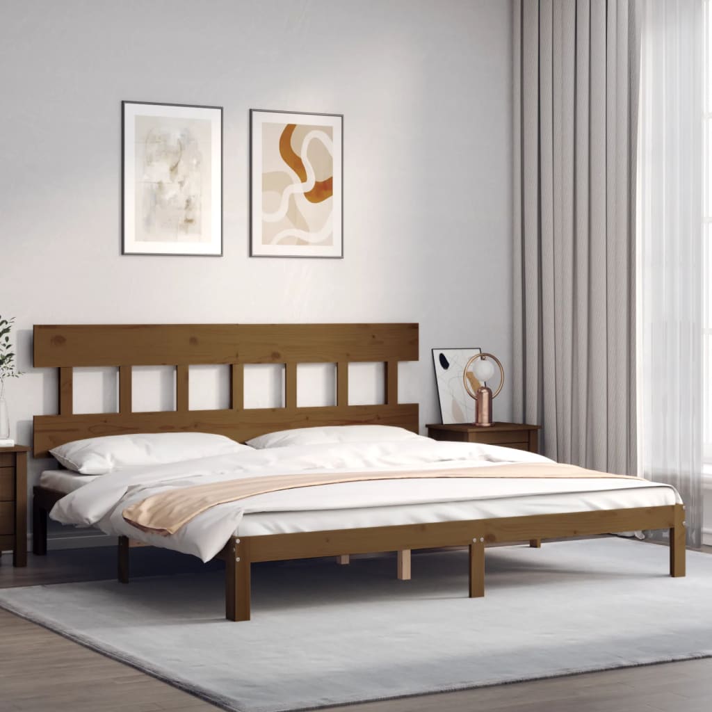 vidaXL Bed Frame without Mattress Honey Brown 200x200 cm Solid Wood Pine