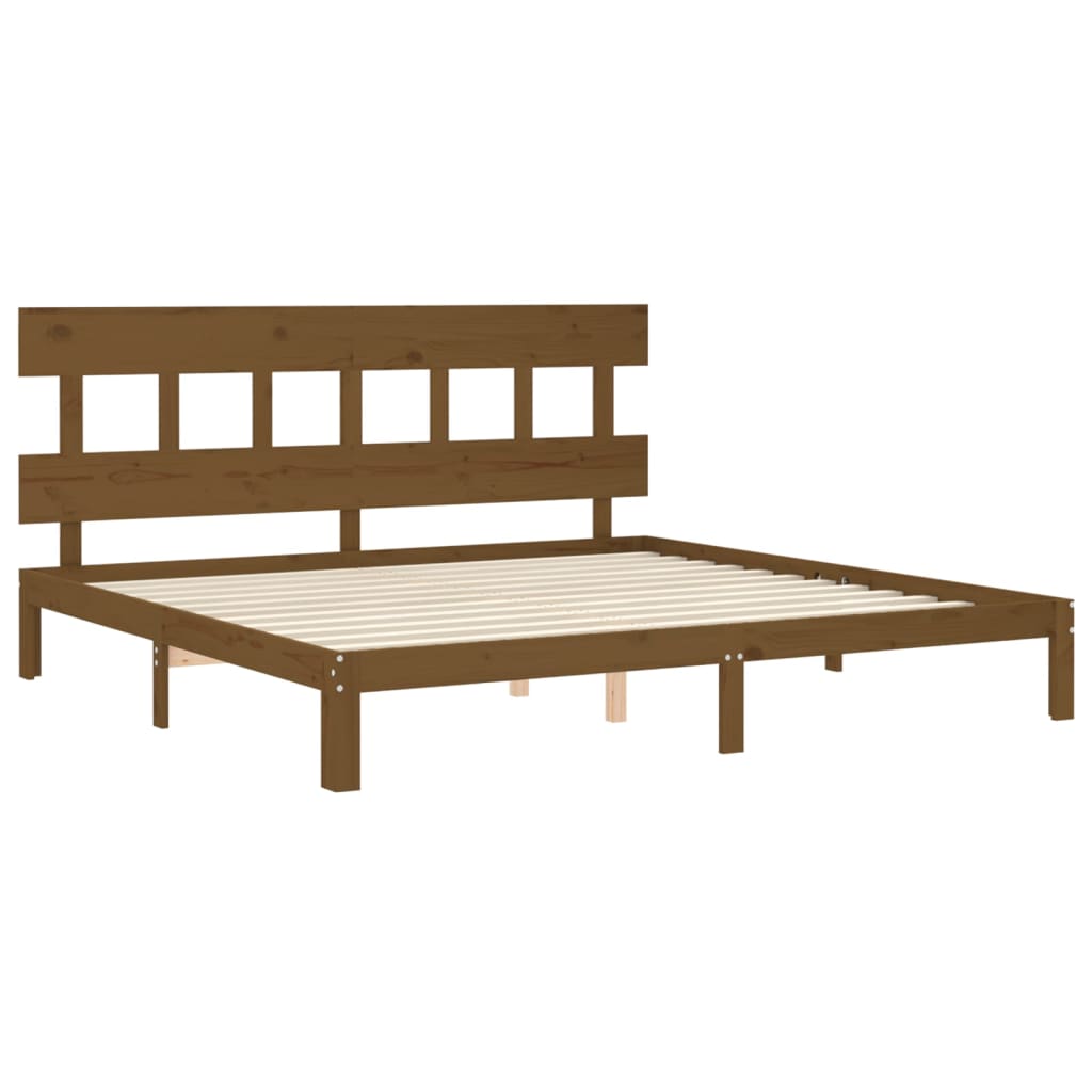 vidaXL Bed Frame without Mattress Honey Brown 200x200 cm Solid Wood Pine