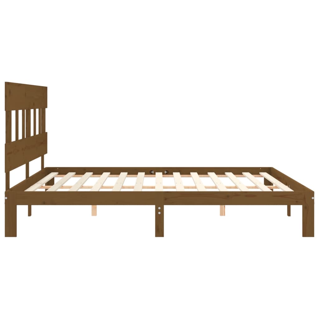 vidaXL Bed Frame without Mattress Honey Brown 200x200 cm Solid Wood Pine